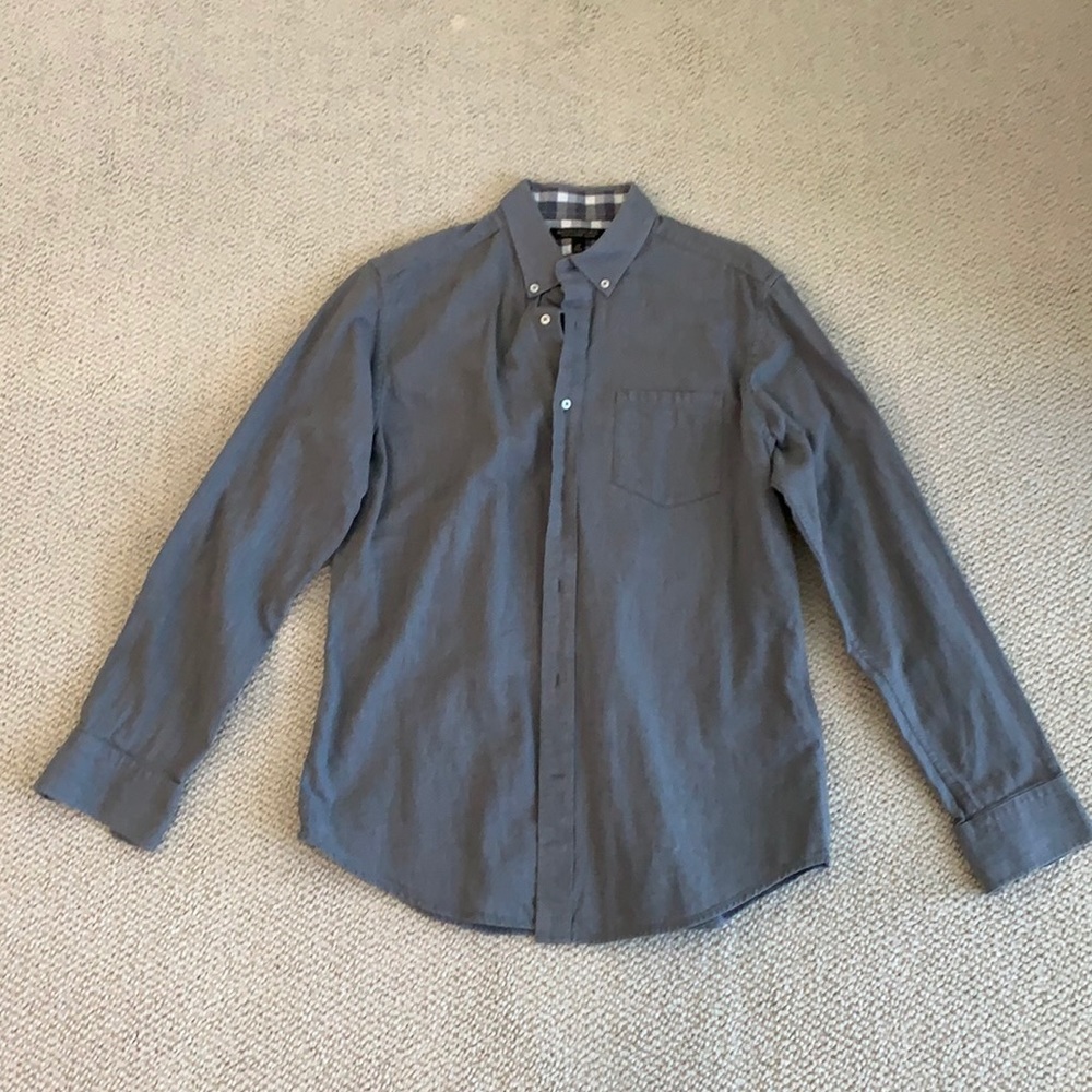 Gray banana republic long sleeve button up